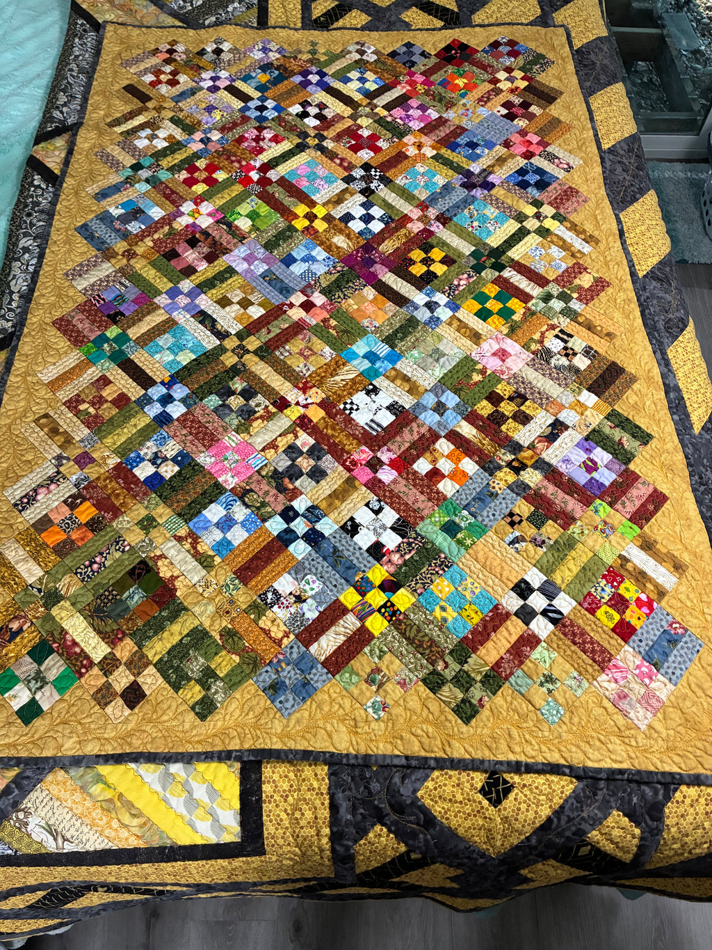 9 Patch Rail Fence Throw