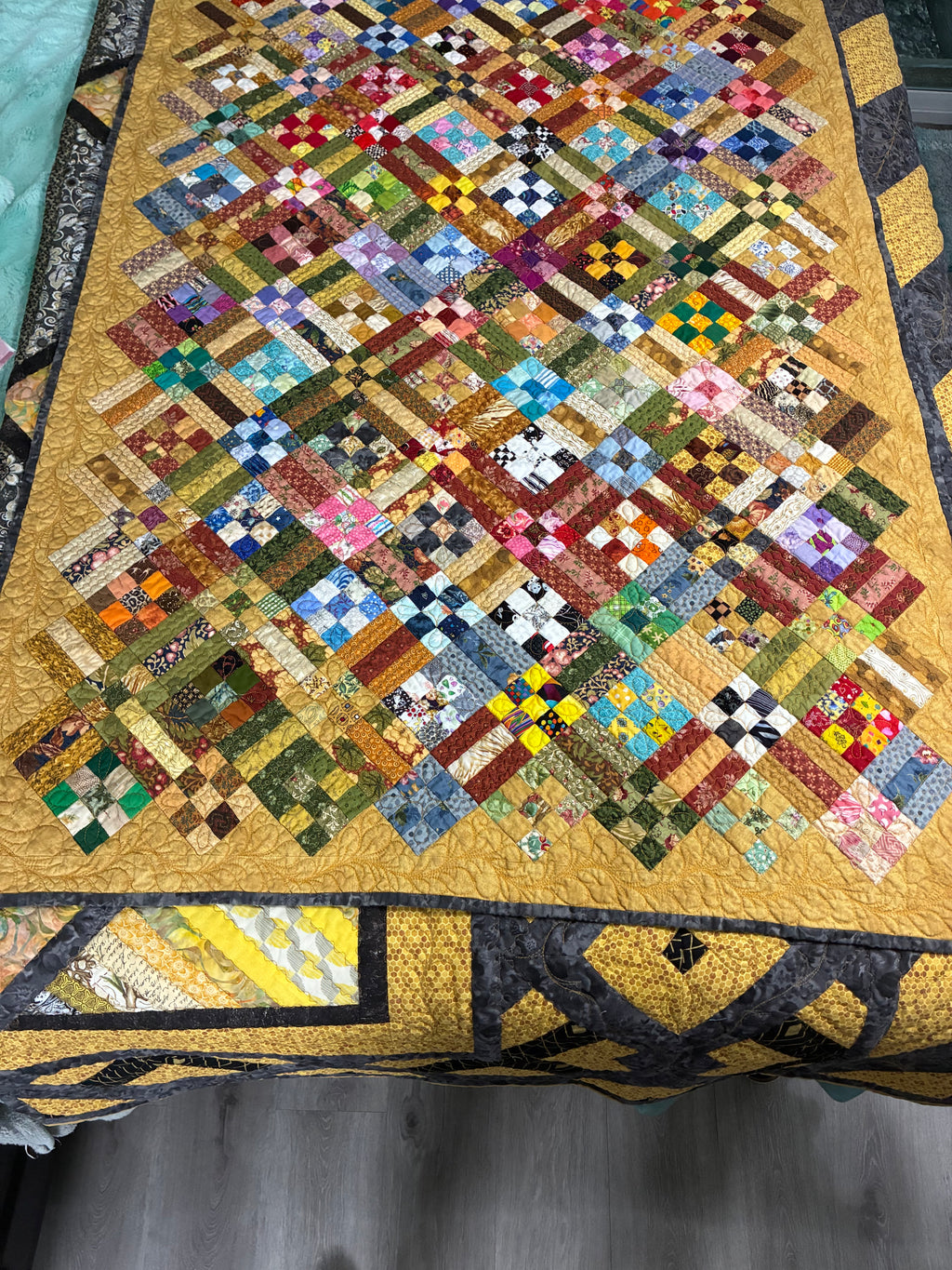9 Patch Rail Fence Throw