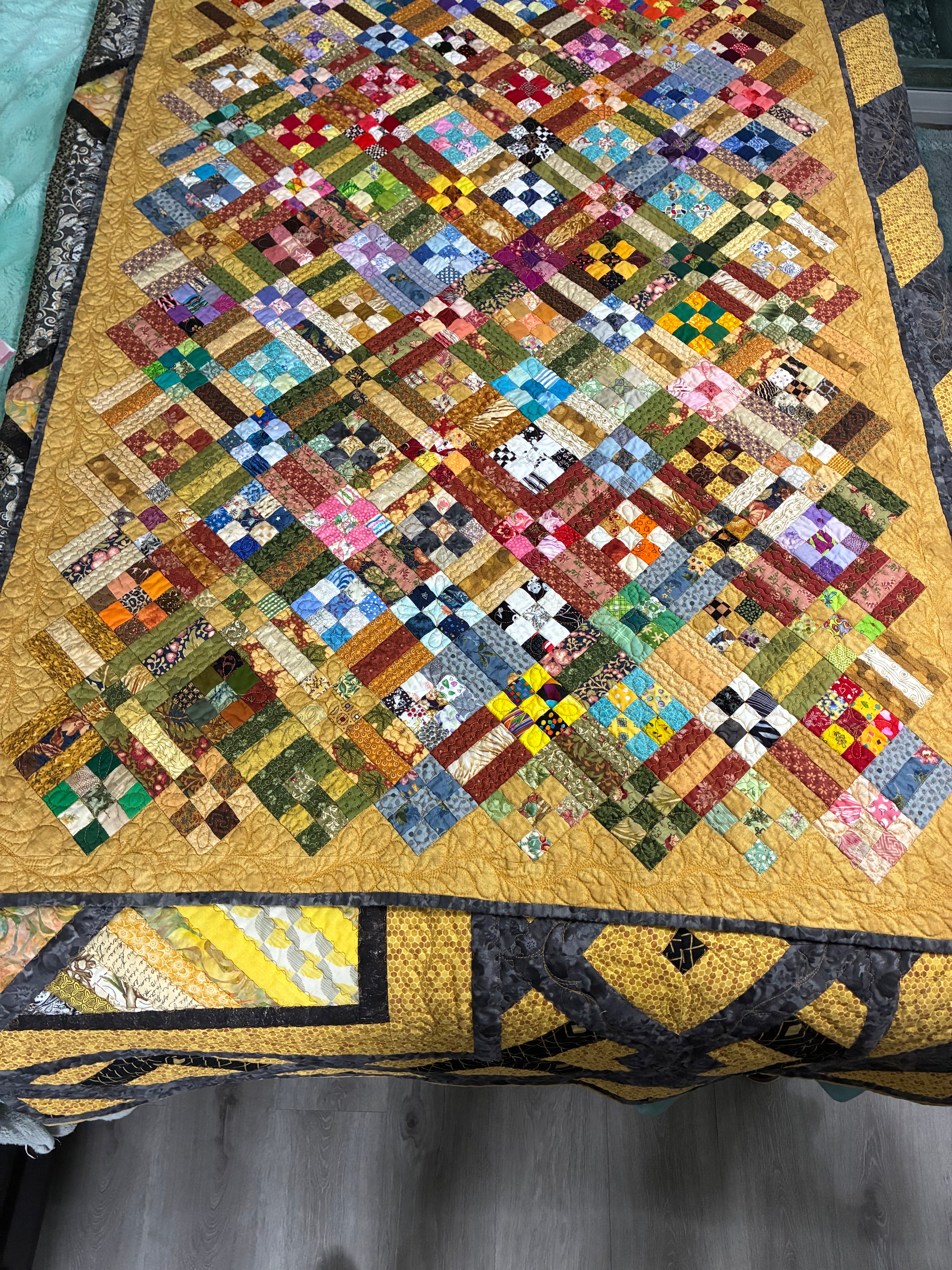 9 Patch Rail Fence Throw