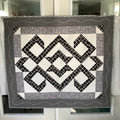 Black and White Abstract Star Throw/ Wall Hanging