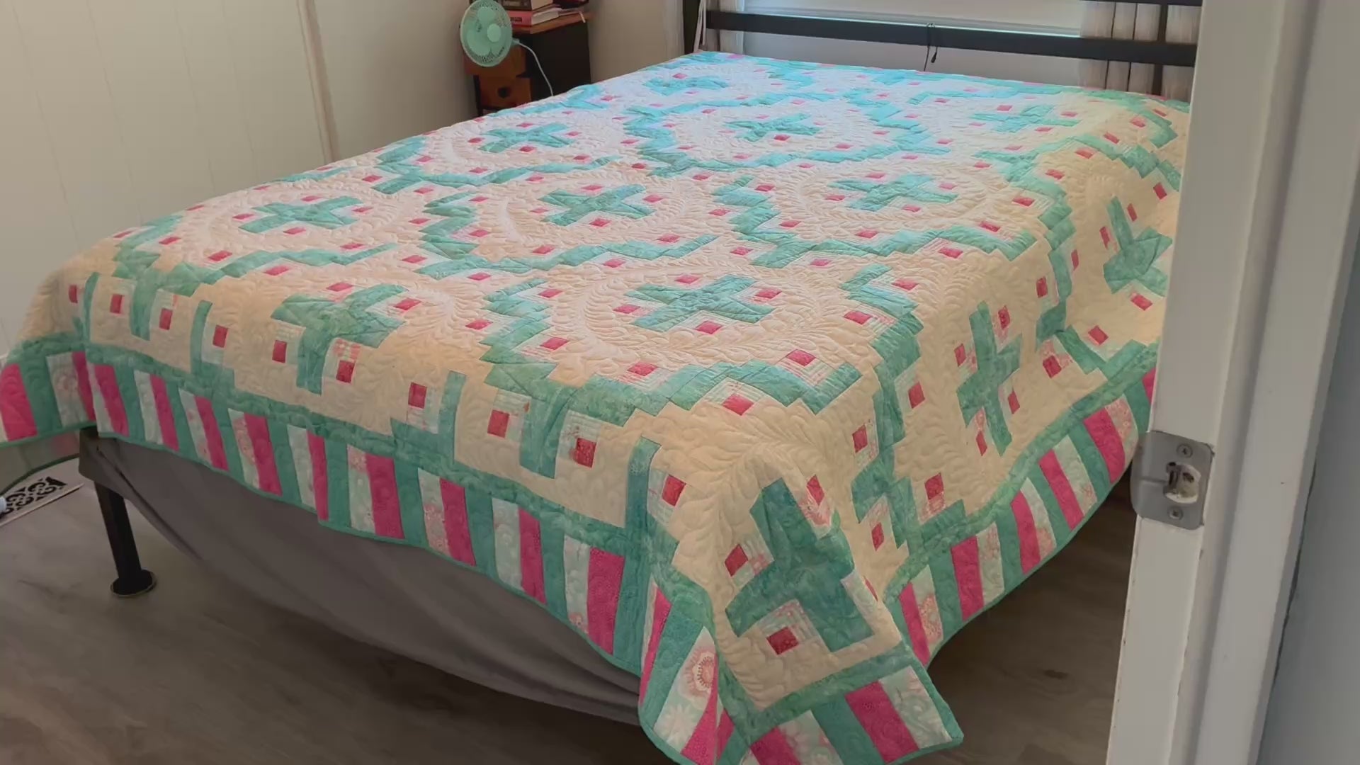 Teal Log Cabin
